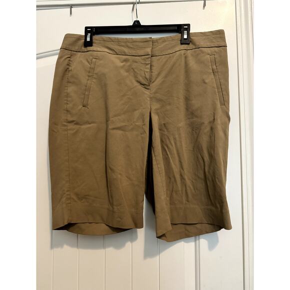 The Limited Dark Khaki Exact Stretch Shorts size 14 - Picture 1 of 8